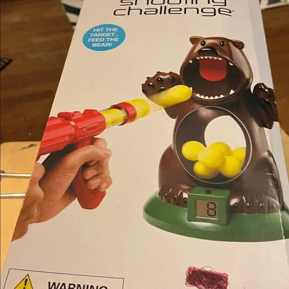 Shooting Challenge Bear Toy with Red and Brown Colors - Picture 9 of 9